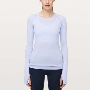 lululemon athletica Long Sleeve Top in Light Lavender